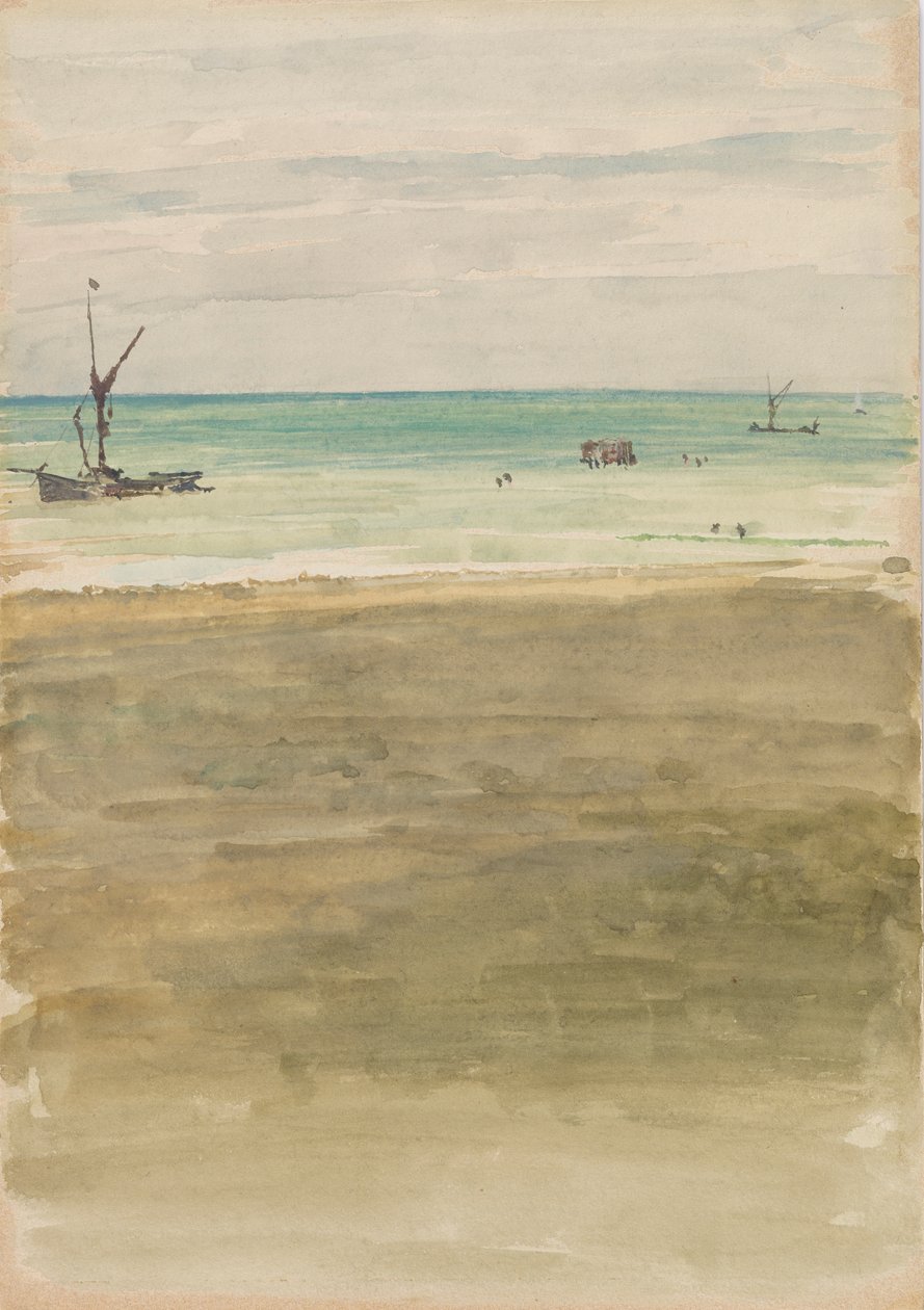 沐浴者》，1882-1883。 作者 詹姆斯·阿博特·麦克尼尔·惠斯勒