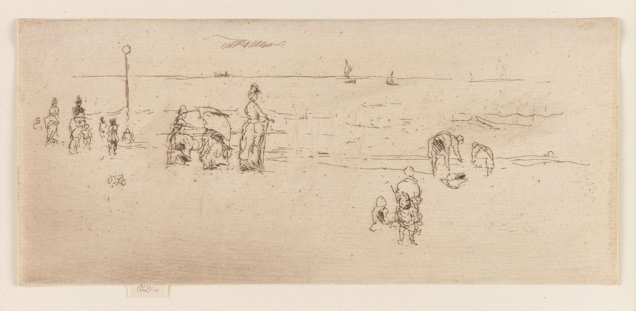 东区的海滩，1887年。 作者 詹姆斯·阿博特·麦克尼尔·惠斯勒