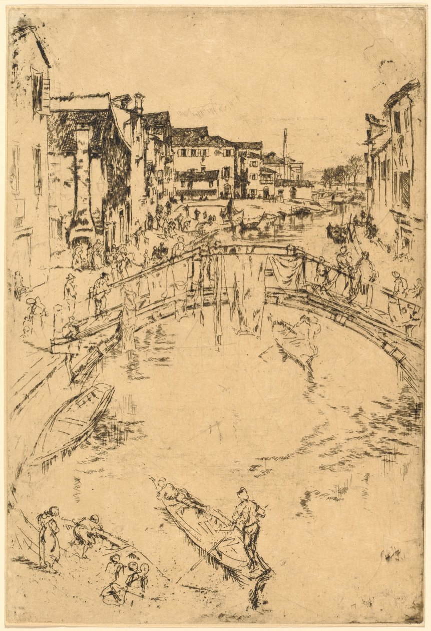 桥》，1879年至1880年。 作者 詹姆斯·阿博特·麦克尼尔·惠斯勒