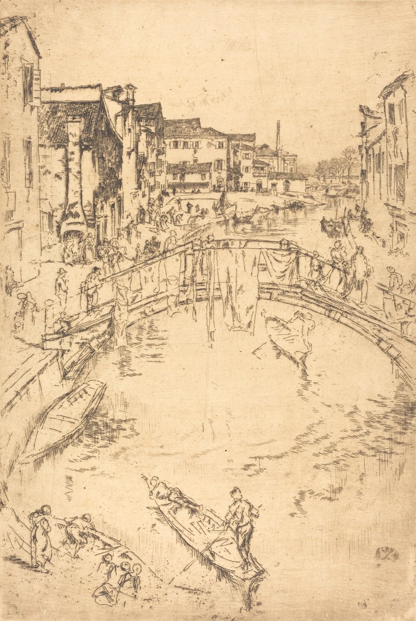 桥》，1879年至1880年。 作者 詹姆斯·阿博特·麦克尼尔·惠斯勒