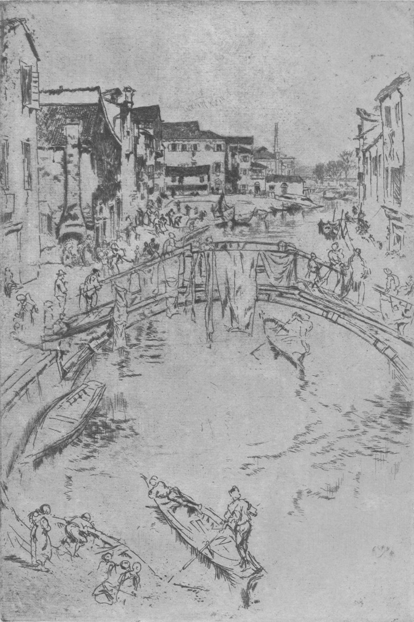 桥梁，c1880，1904年 作者 詹姆斯·阿博特·麦克尼尔·惠斯勒