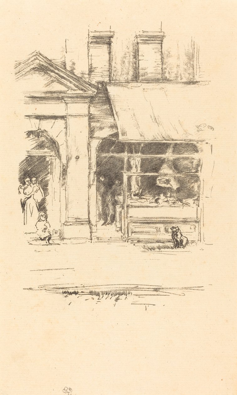 屠夫的狗》，1896年。 作者 詹姆斯·阿博特·麦克尼尔·惠斯勒