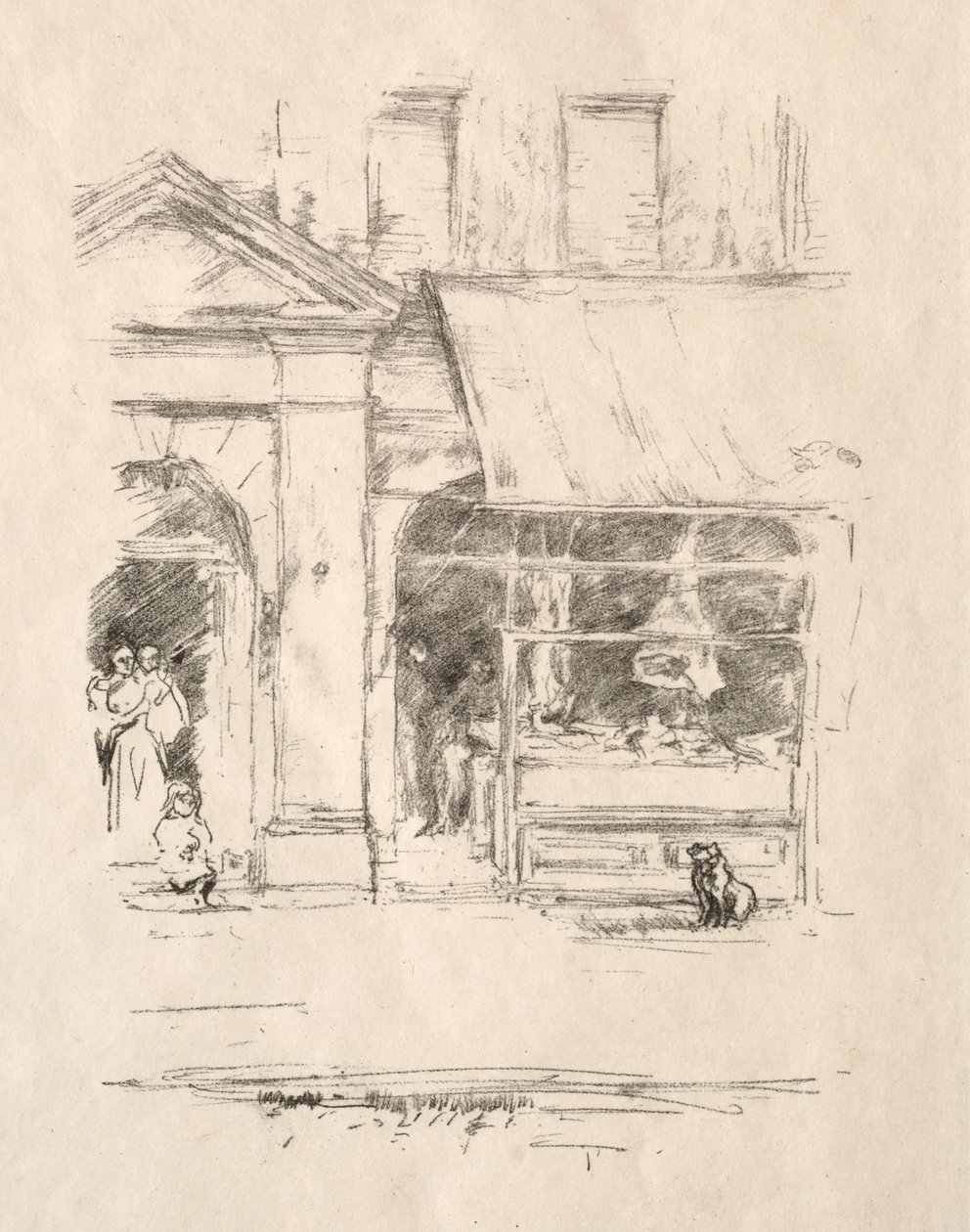 屠夫犬，1896年。 作者 詹姆斯·阿博特·麦克尼尔·惠斯勒