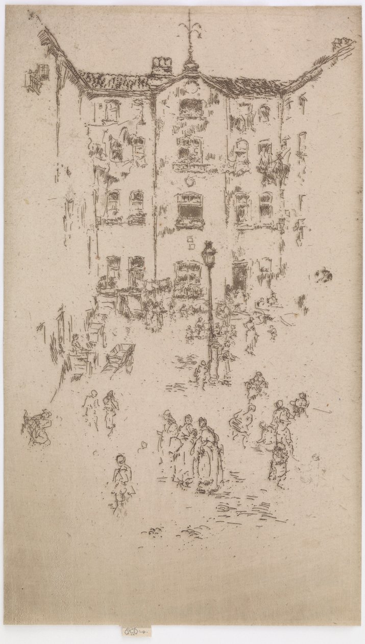 庭院，布鲁塞尔，1887年。 作者 詹姆斯·阿博特·麦克尼尔·惠斯勒