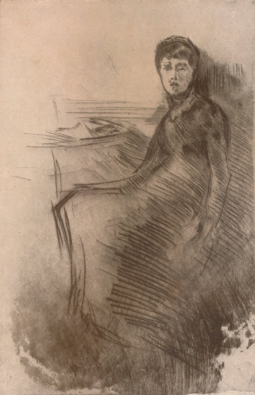 桌子，c1870，1904年 作者 詹姆斯·阿博特·麦克尼尔·惠斯勒