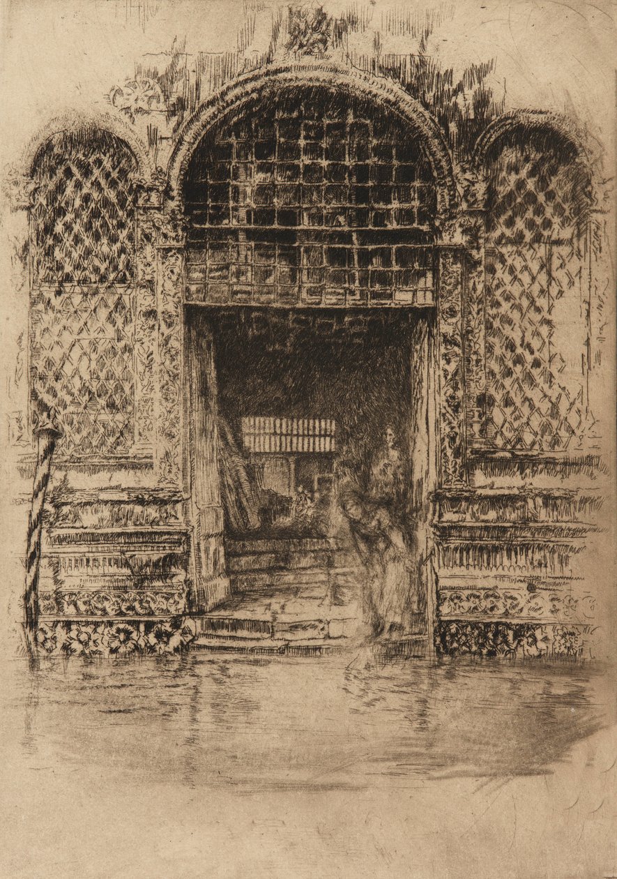 门口》，1879-1880。 作者 詹姆斯·阿博特·麦克尼尔·惠斯勒