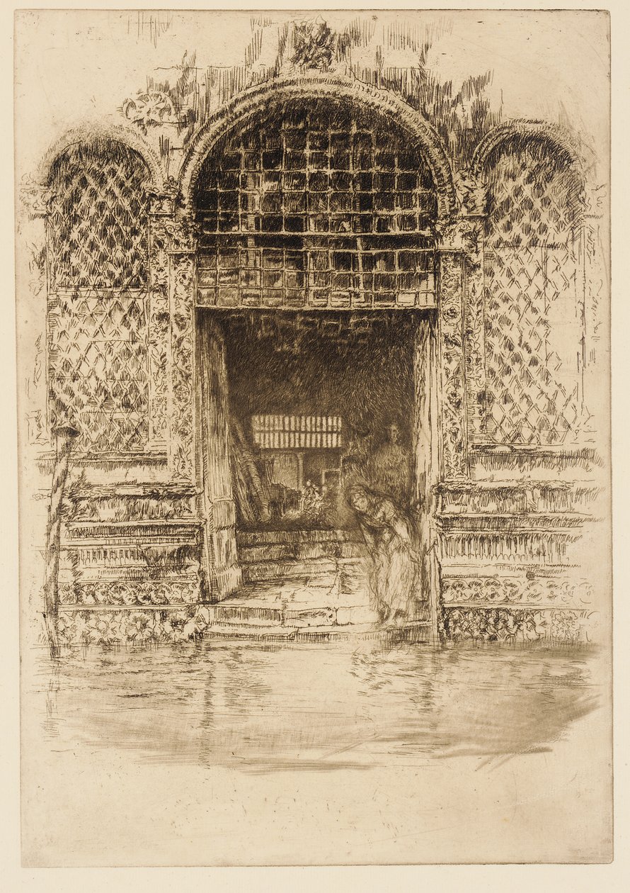 门口》，1879-1880。 作者 詹姆斯·阿博特·麦克尼尔·惠斯勒