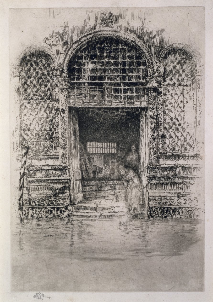 门口，1879-80 作者 詹姆斯·阿博特·麦克尼尔·惠斯勒