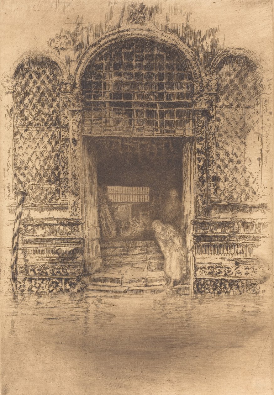 门口》，1880年。 作者 詹姆斯·阿博特·麦克尼尔·惠斯勒