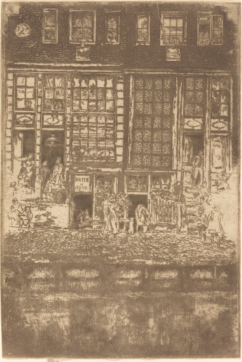 绣花窗帘》，1889年。 作者 詹姆斯·阿博特·麦克尼尔·惠斯勒