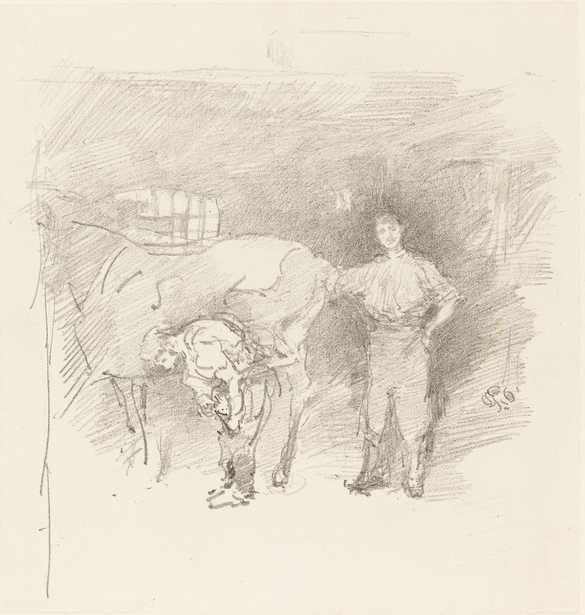 The Farriers, 1888. 作者 詹姆斯·阿博特·麦克尼尔·惠斯勒