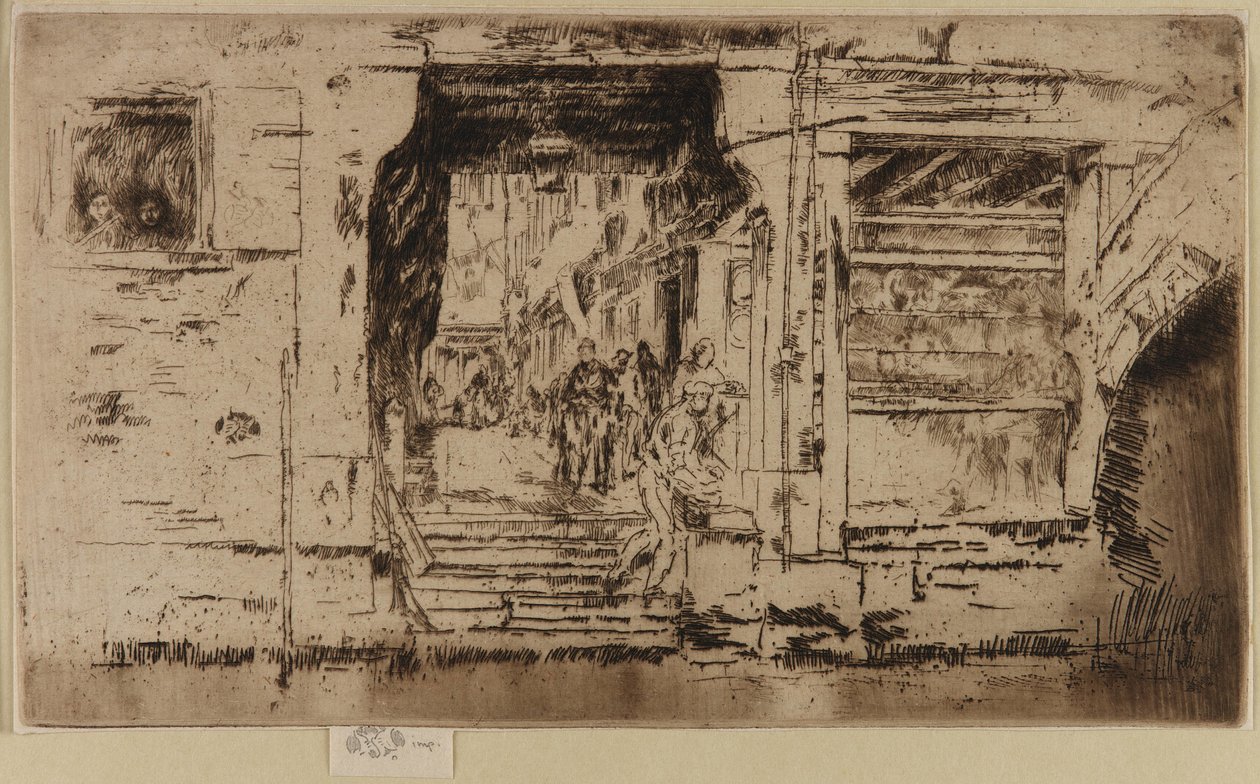 鱼店，威尼斯，1879-1880。 作者 詹姆斯·阿博特·麦克尼尔·惠斯勒