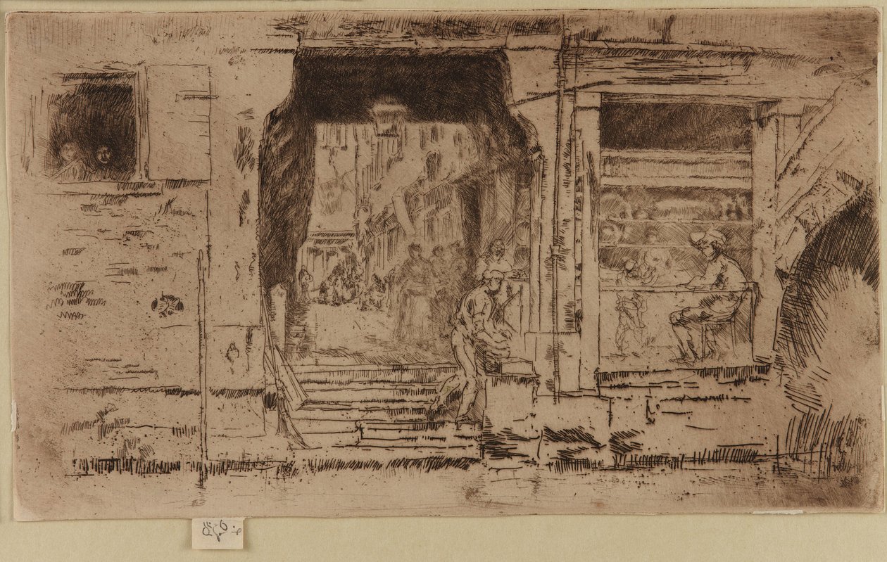 鱼店，威尼斯，1879-1880。 作者 詹姆斯·阿博特·麦克尼尔·惠斯勒