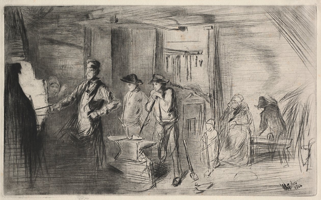 The Forge，1862年。 作者 詹姆斯·阿博特·麦克尼尔·惠斯勒