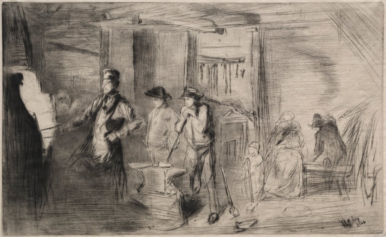 The Forge，1866年。 作者 詹姆斯·阿博特·麦克尼尔·惠斯勒