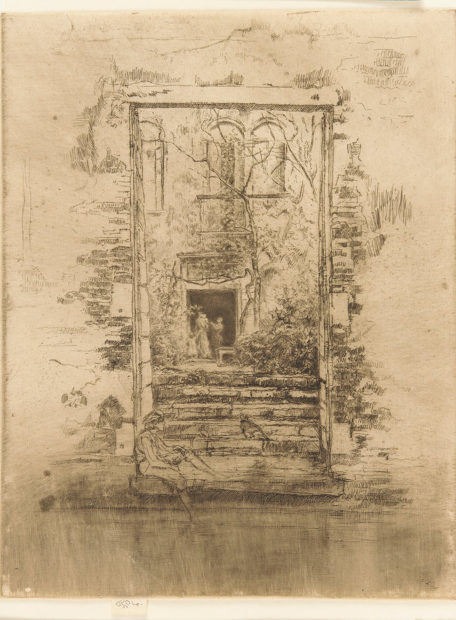 花园》，1879-1880。 作者 詹姆斯·阿博特·麦克尼尔·惠斯勒