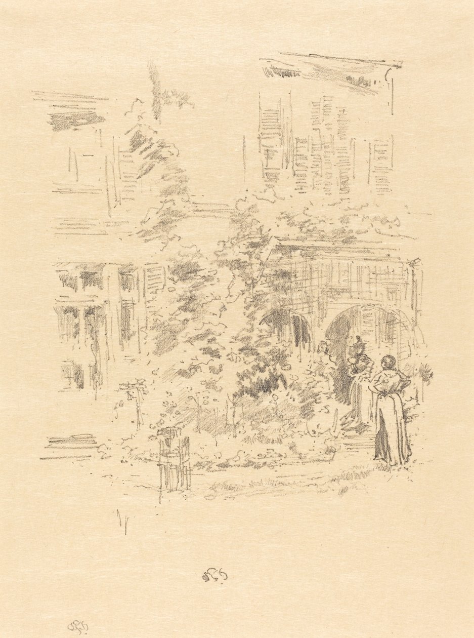 花园门廊》，1894年。 作者 詹姆斯·阿博特·麦克尼尔·惠斯勒