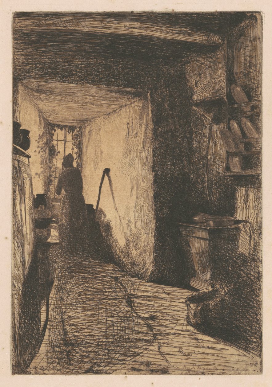 厨房》，1858年。 作者 詹姆斯·阿博特·麦克尼尔·惠斯勒