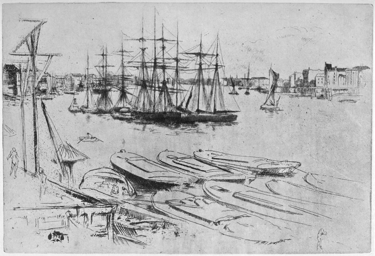 大水池，1879年，1904年。 作者 詹姆斯·阿博特·麦克尼尔·惠斯勒