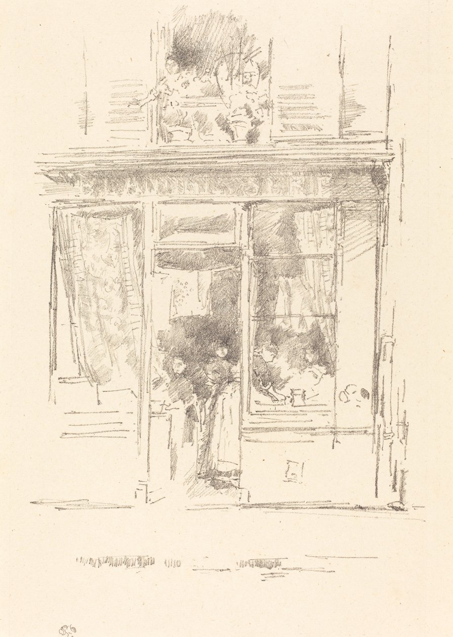 Laundress: La Blanchisseuse de la Place Dauphine, 1894. 作者 詹姆斯·阿博特·麦克尼尔·惠斯勒