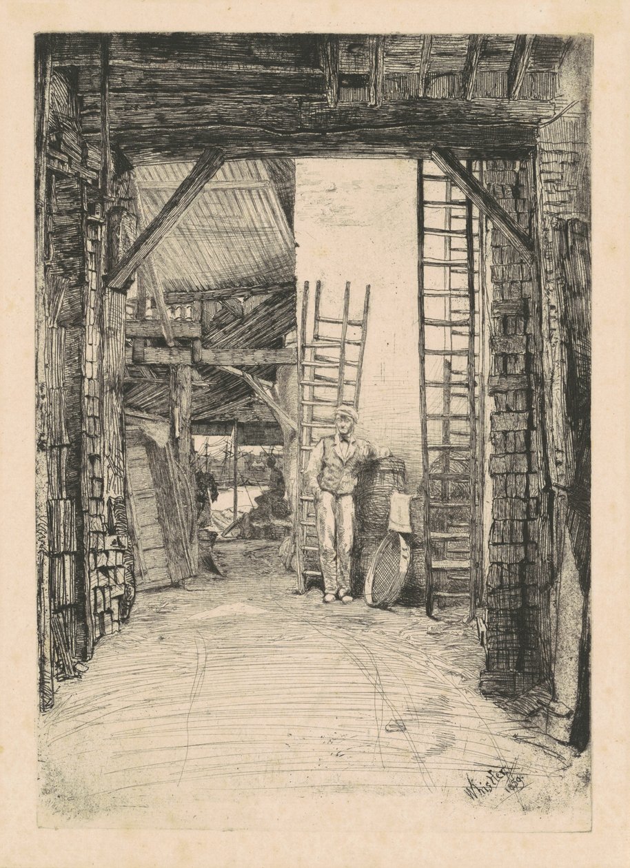 烧石灰的人》，1859年。 作者 詹姆斯·阿博特·麦克尼尔·惠斯勒
