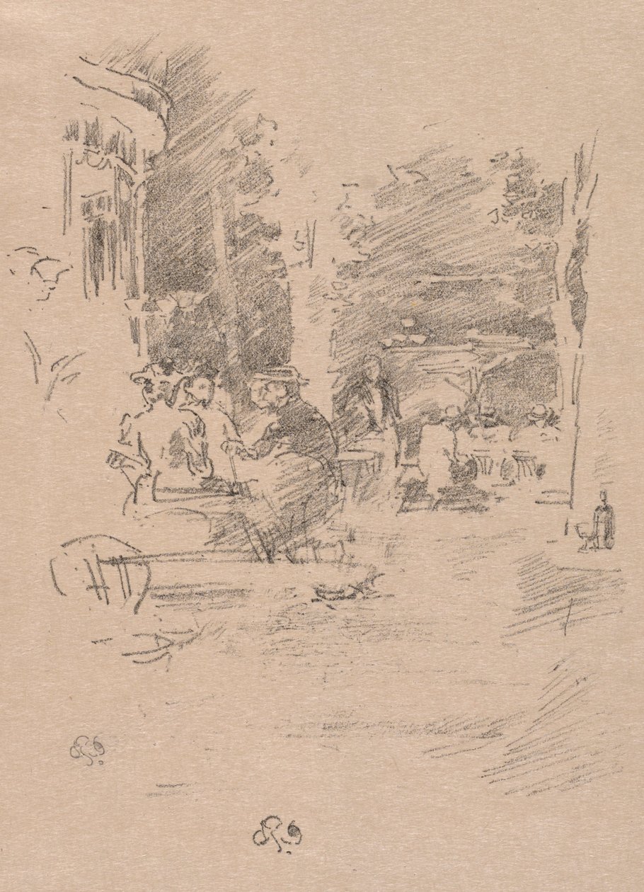 里博特咖啡厅（1894年）。 作者 詹姆斯·阿博特·麦克尼尔·惠斯勒