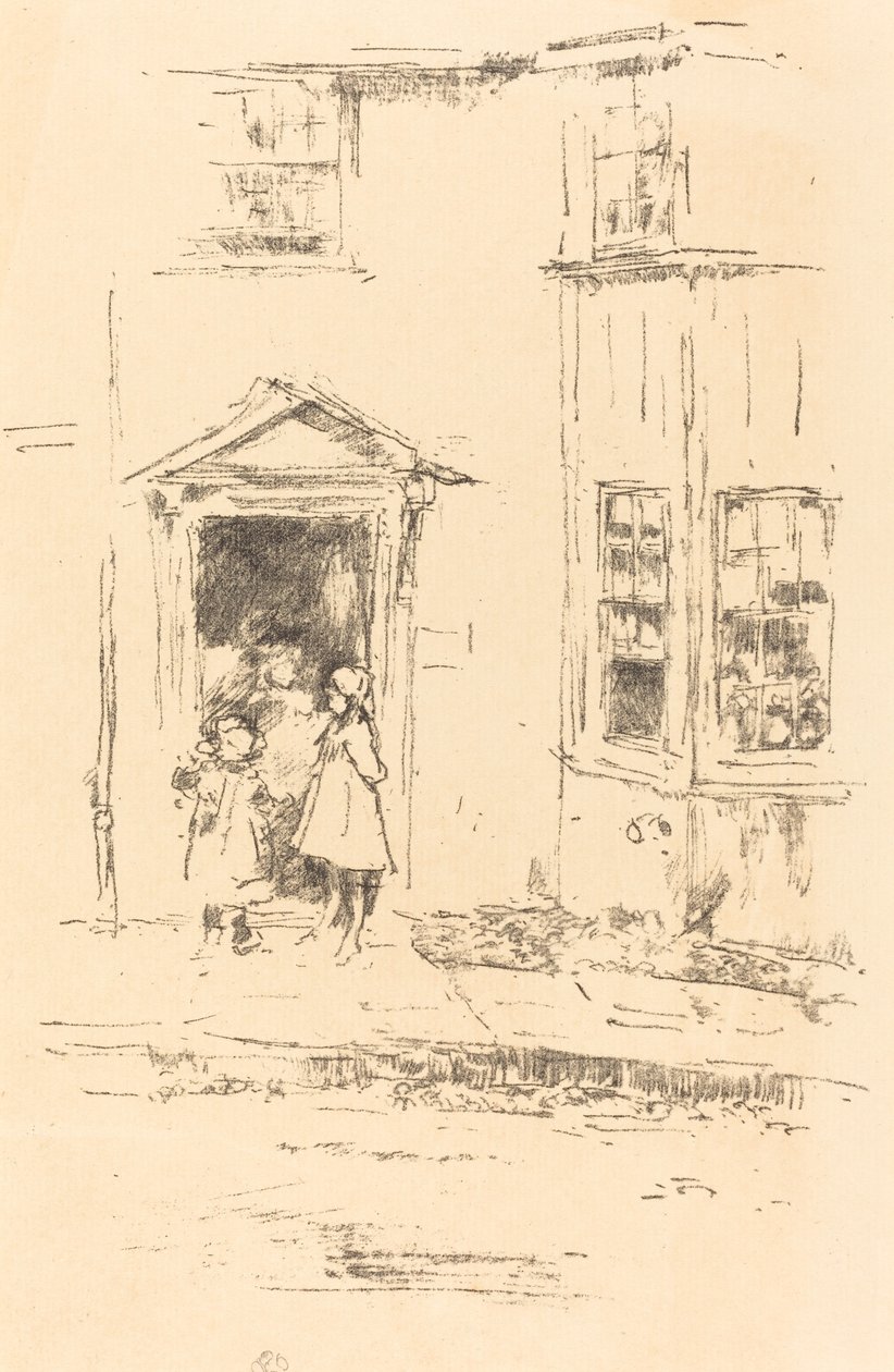 小门洞，莱姆雷吉斯，1895年。 作者 詹姆斯·阿博特·麦克尼尔·惠斯勒