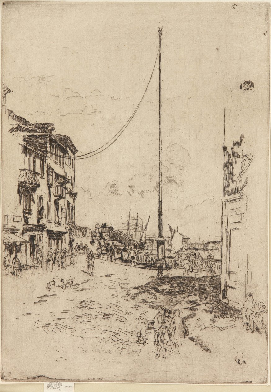 小桅杆》，1879-1880。 作者 詹姆斯·阿博特·麦克尼尔·惠斯勒