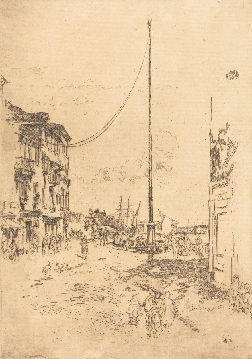 小桅杆》，1880年。 作者 詹姆斯·阿博特·麦克尼尔·惠斯勒
