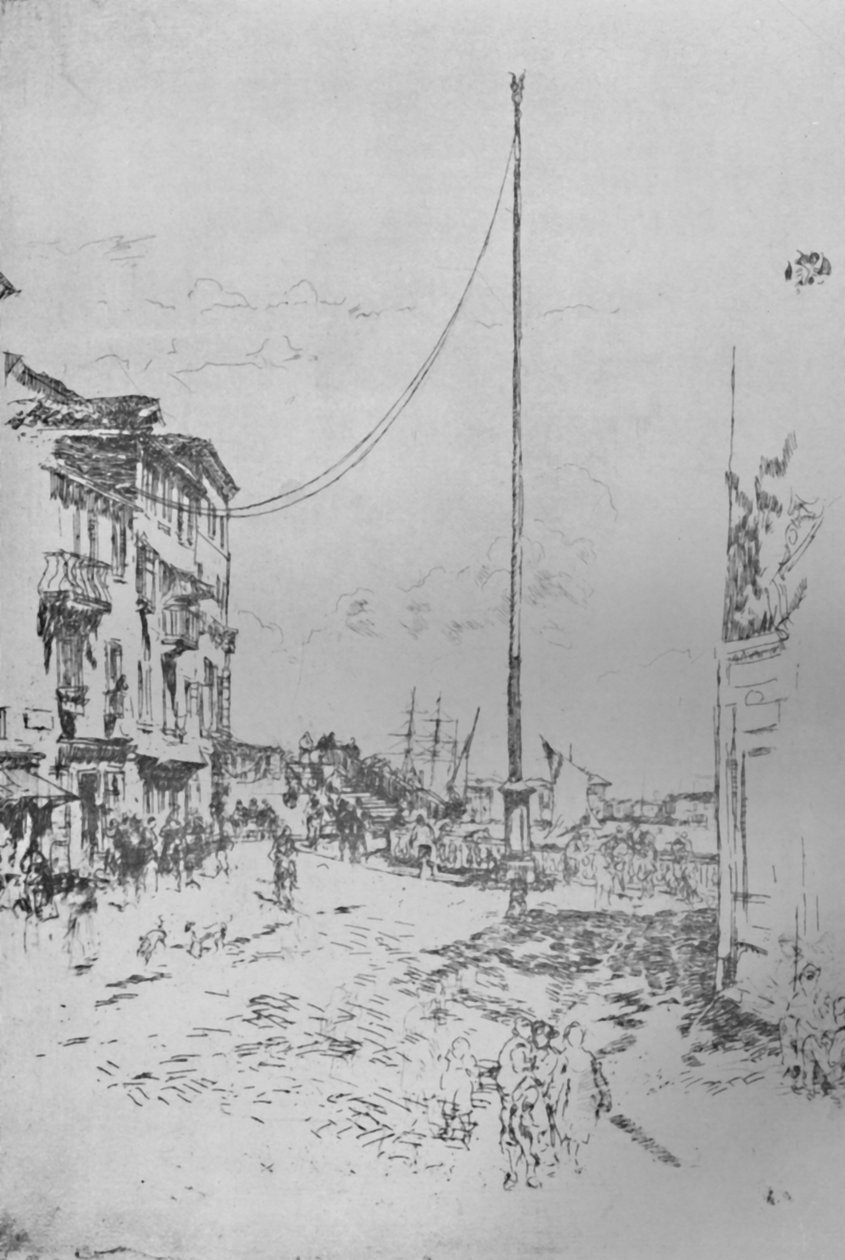 小桅杆，c1880，1925年。 作者 詹姆斯·阿博特·麦克尼尔·惠斯勒