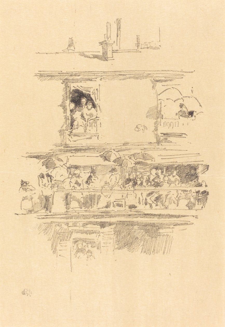 长长的阳台》，1894年。 作者 詹姆斯·阿博特·麦克尼尔·惠斯勒