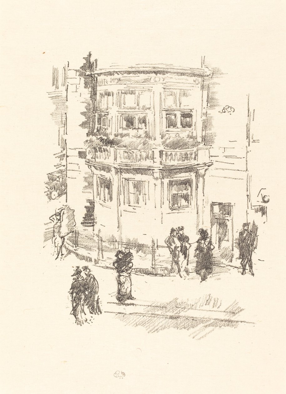 经理的窗口》，Gaiety剧院，1896年。 作者 詹姆斯·阿博特·麦克尼尔·惠斯勒