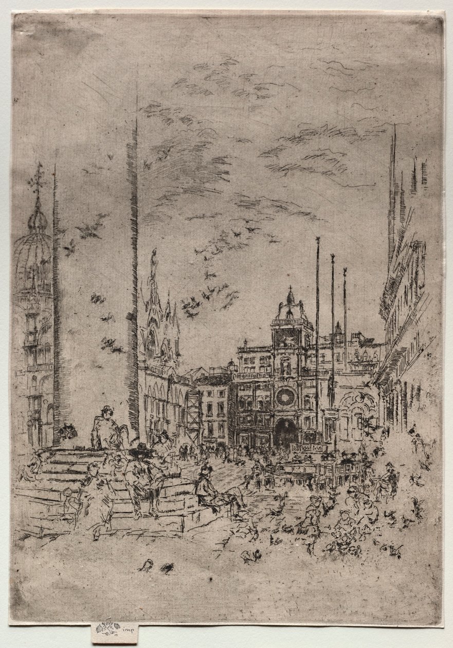 1880年的皮亚泽塔（Piazzetta）。 作者 詹姆斯·阿博特·麦克尼尔·惠斯勒