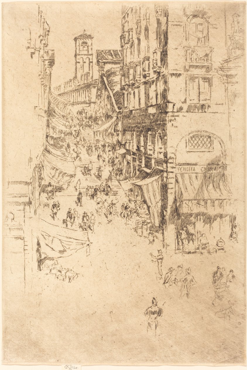 里亚托饭店，1880年。 作者 詹姆斯·阿博特·麦克尼尔·惠斯勒