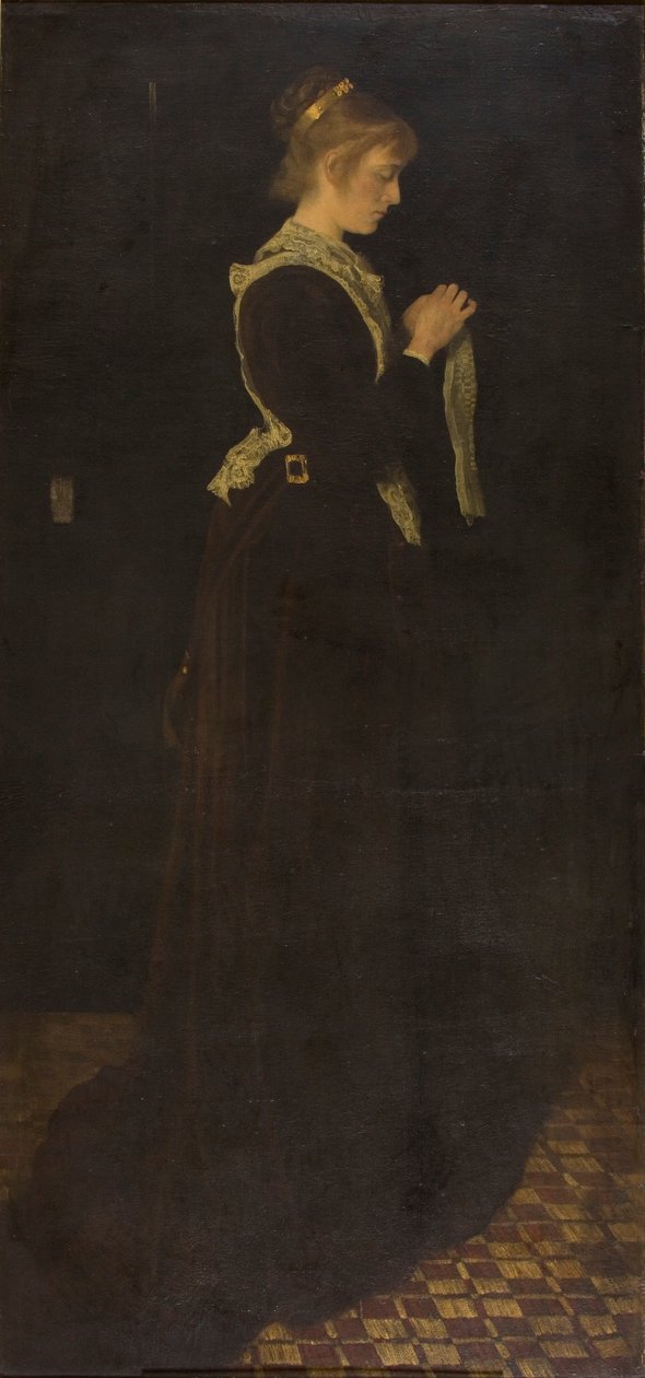 缝纫女工》，约1875年 作者 詹姆斯·阿博特·麦克尼尔·惠斯勒