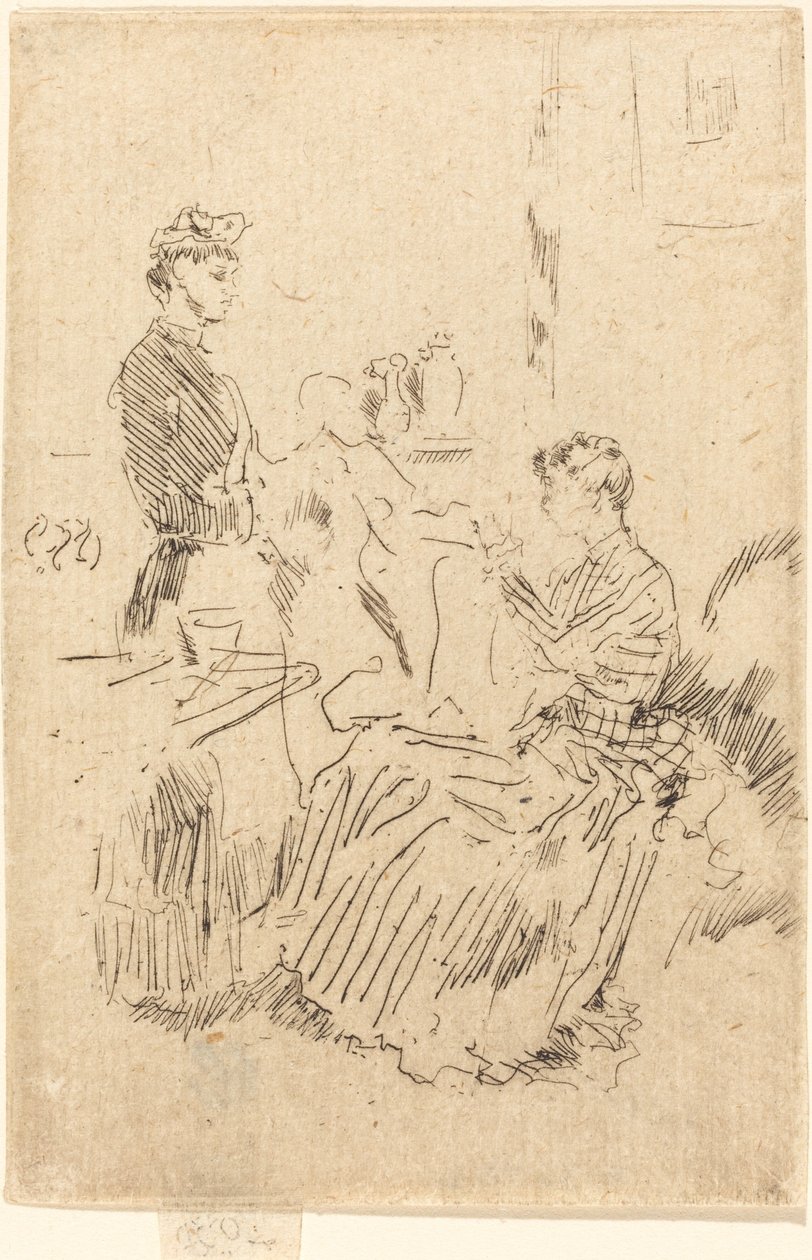 女裁缝，约1884-1886年。 作者 詹姆斯·阿博特·麦克尼尔·惠斯勒