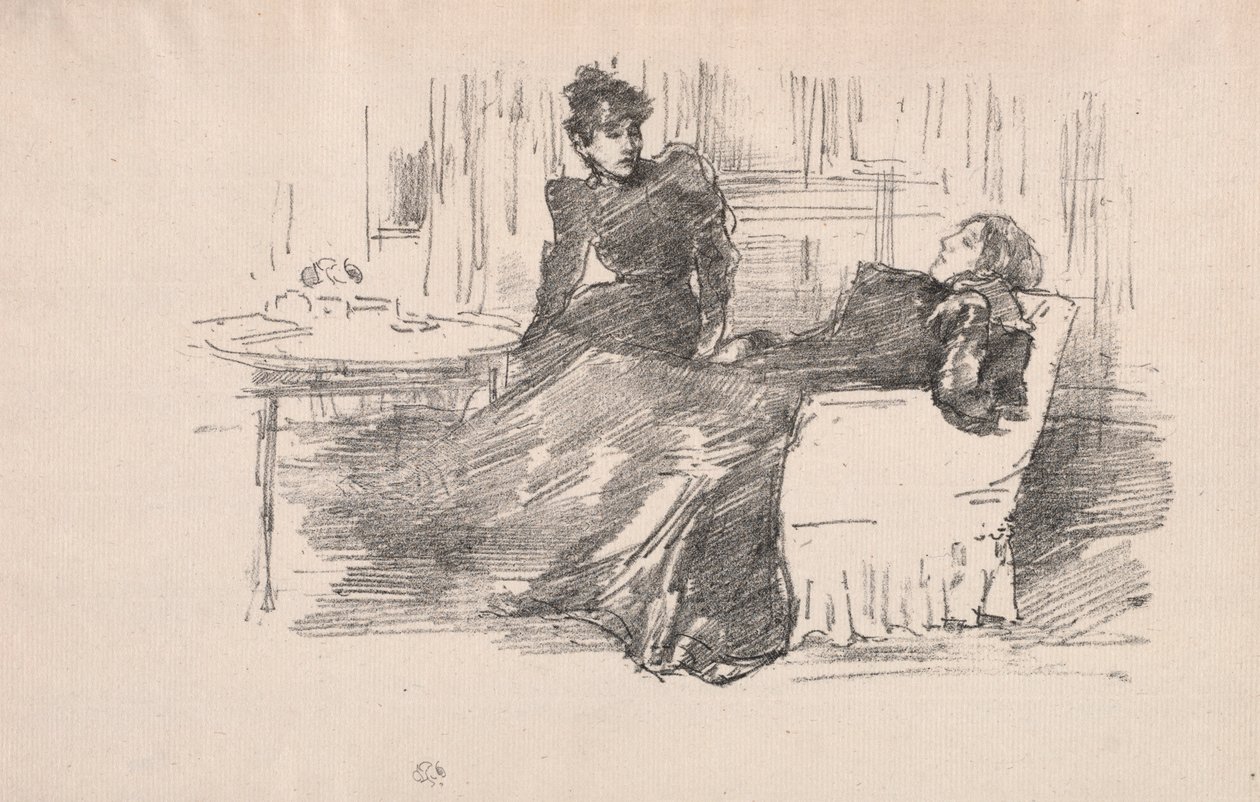 姐妹们，1894年。 作者 詹姆斯·阿博特·麦克尼尔·惠斯勒