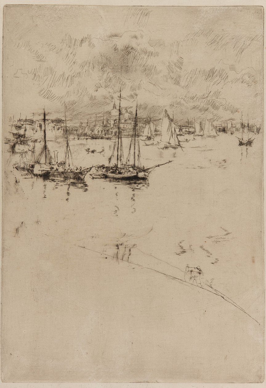 蒸汽船，威尼斯，1879-1880。 作者 詹姆斯·阿博特·麦克尼尔·惠斯勒