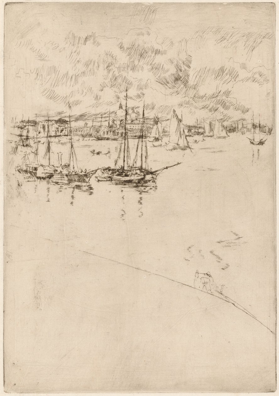 蒸汽船，威尼斯，1879年至1880年。 作者 詹姆斯·阿博特·麦克尼尔·惠斯勒