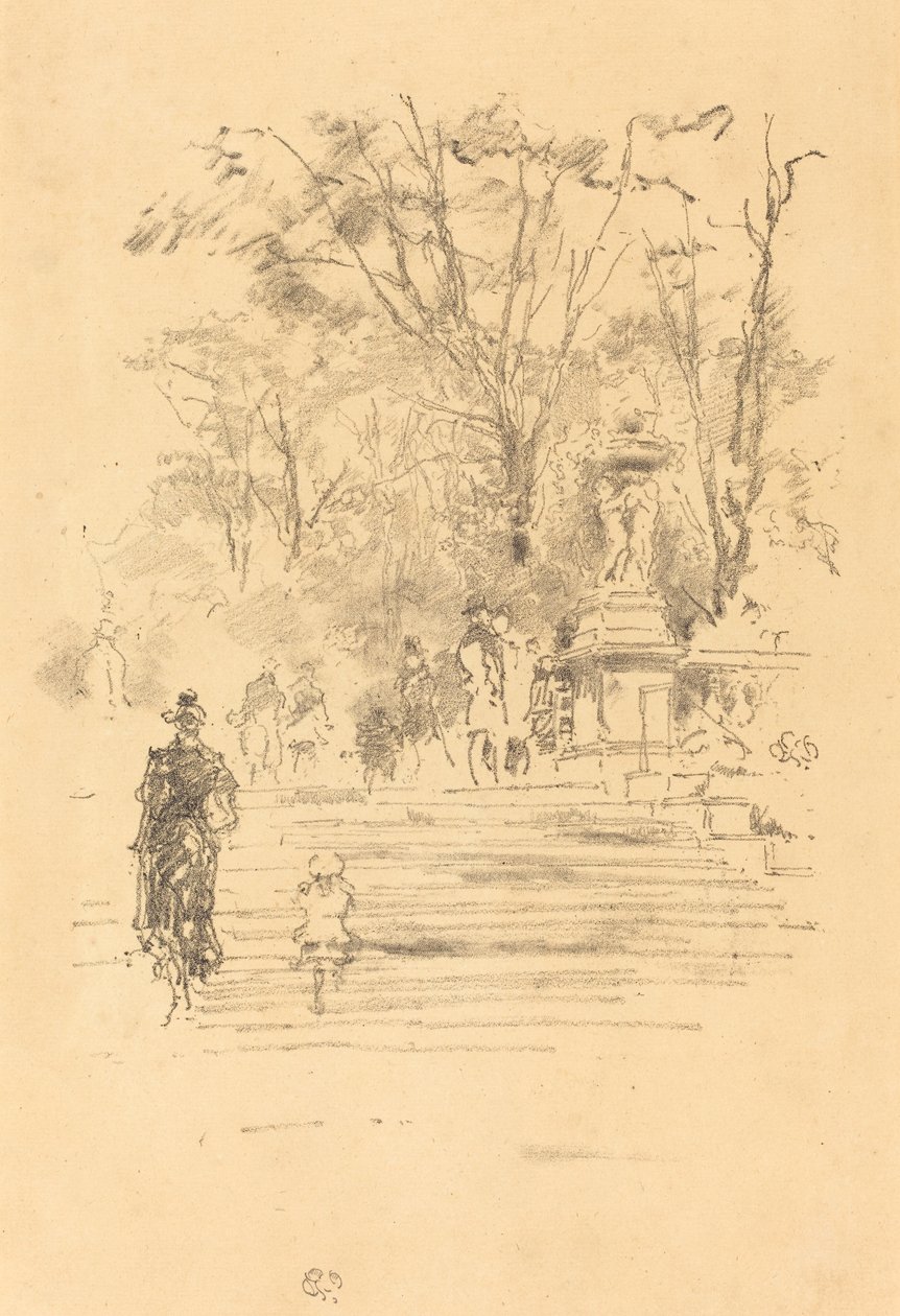 阶梯》，卢森堡，1893年。 作者 詹姆斯·阿博特·麦克尼尔·惠斯勒