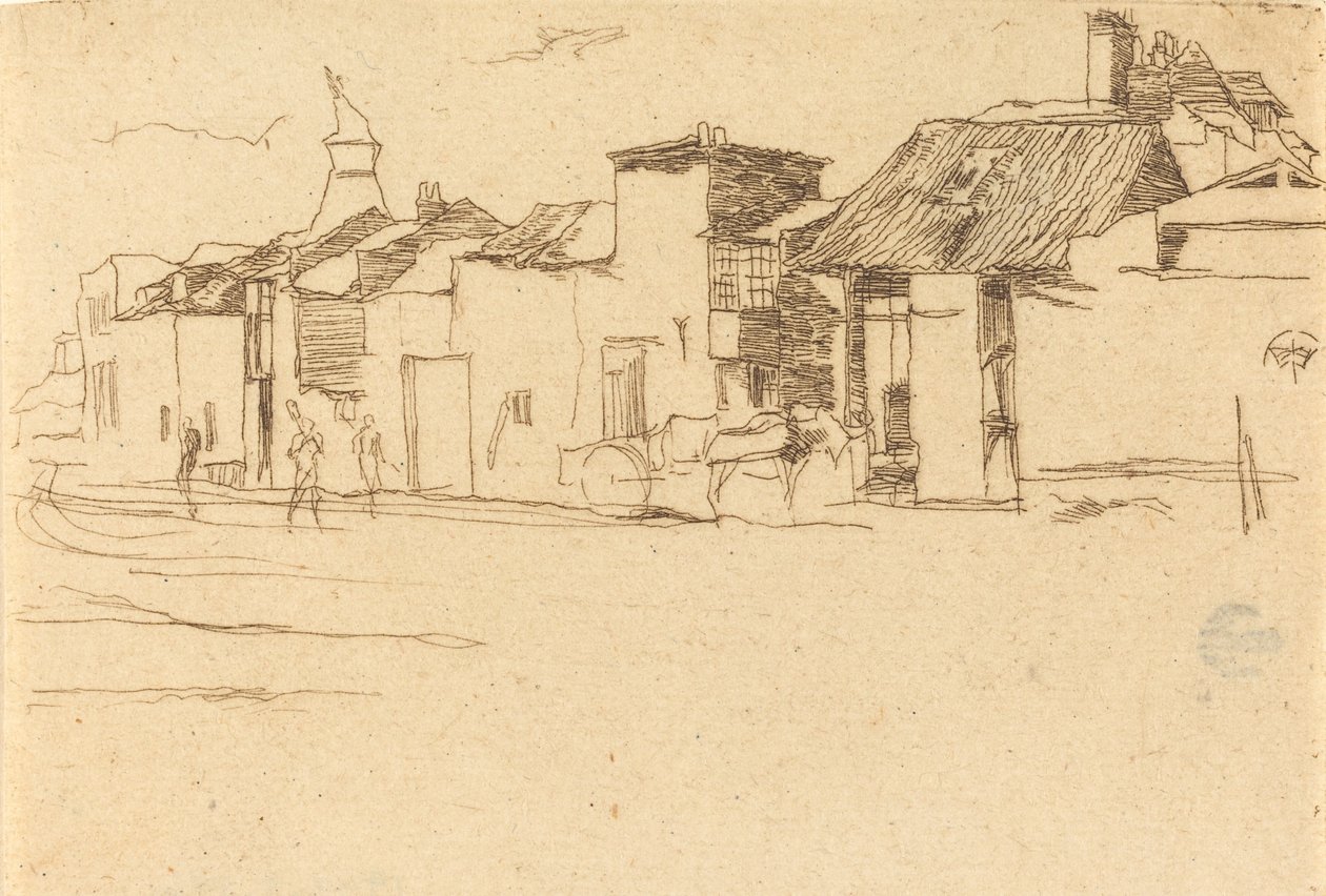天鹅餐厅，切尔西，1872年。 作者 詹姆斯·阿博特·麦克尼尔·惠斯勒