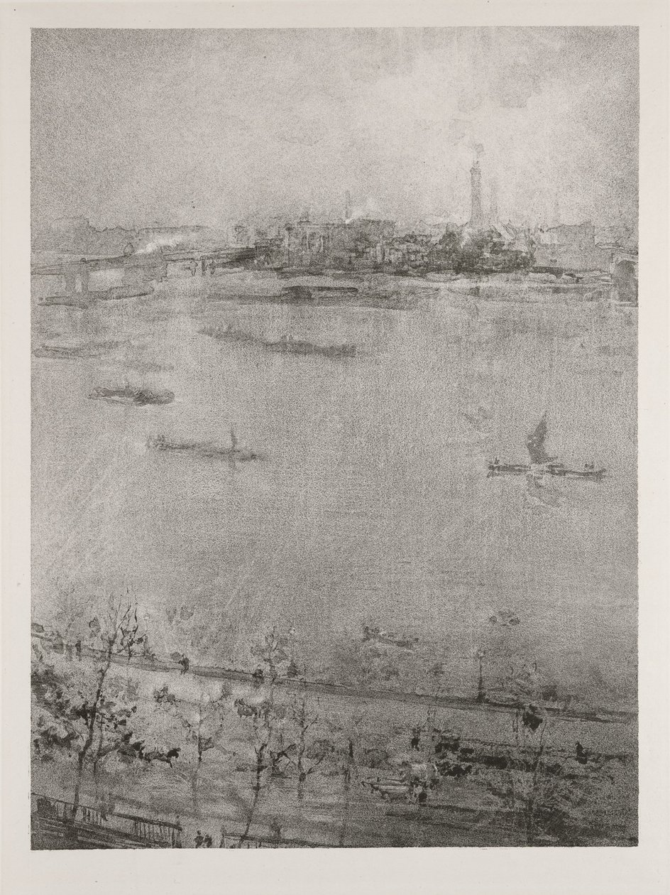 泰晤士河，1896年 作者 詹姆斯·阿博特·麦克尼尔·惠斯勒