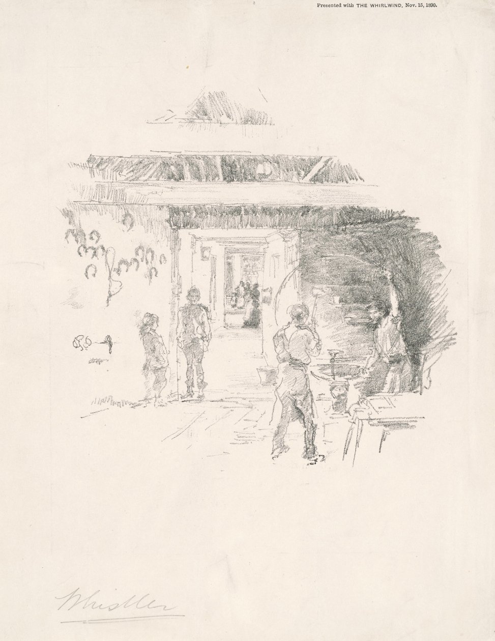轮胎工匠》，1890年。 作者 詹姆斯·阿博特·麦克尼尔·惠斯勒