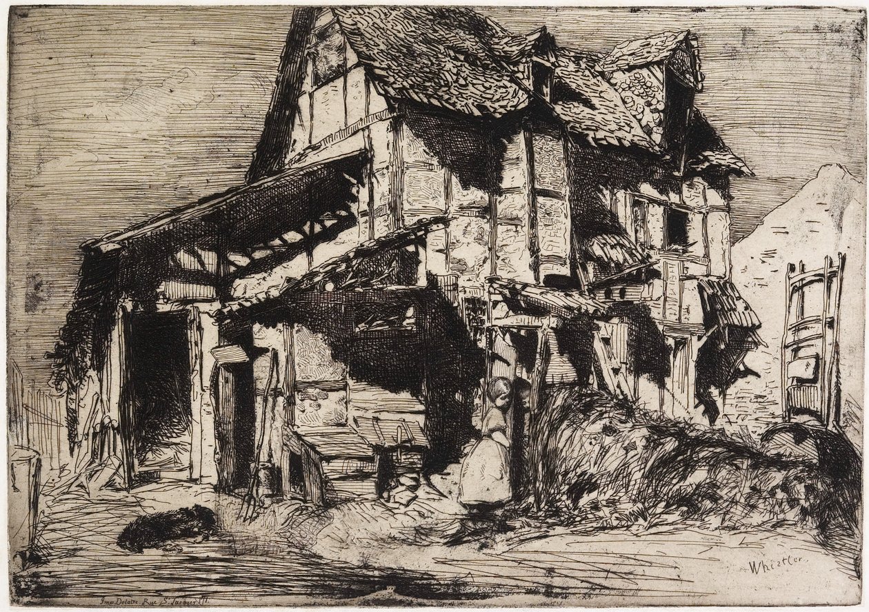 来自 "十二幅自然蚀刻画 "的不安全公寓 作者 詹姆斯·阿博特·麦克尼尔·惠斯勒