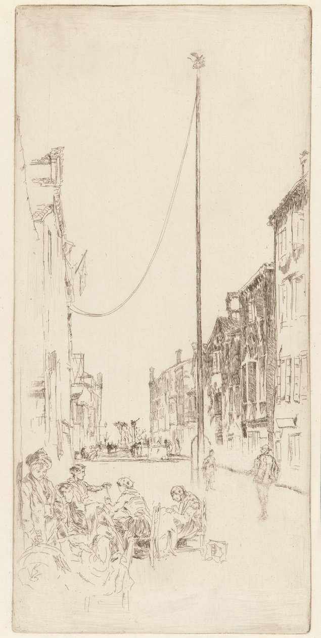 威尼斯人的桅杆，1879-1880。 作者 詹姆斯·阿博特·麦克尼尔·惠斯勒