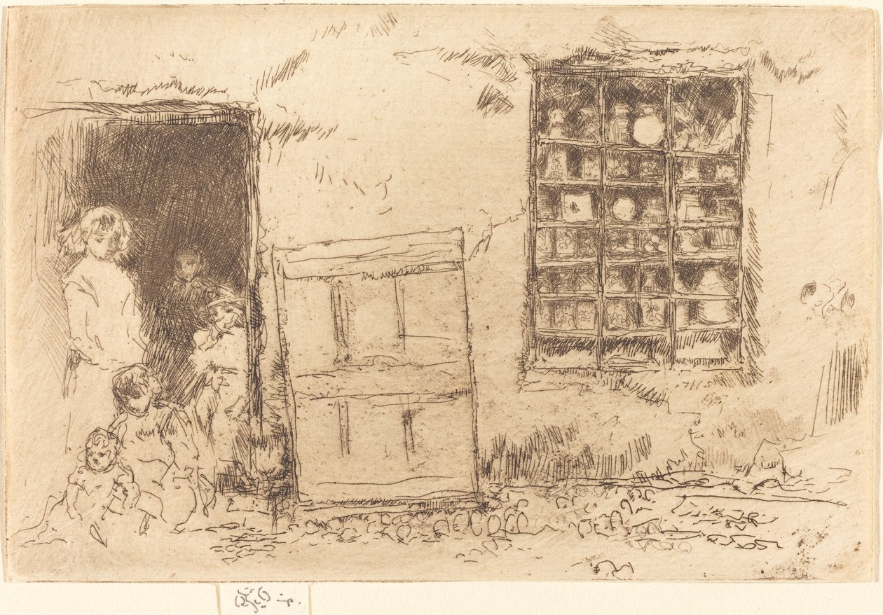 乡村糖果店，1887年。 作者 詹姆斯·阿博特·麦克尼尔·惠斯勒