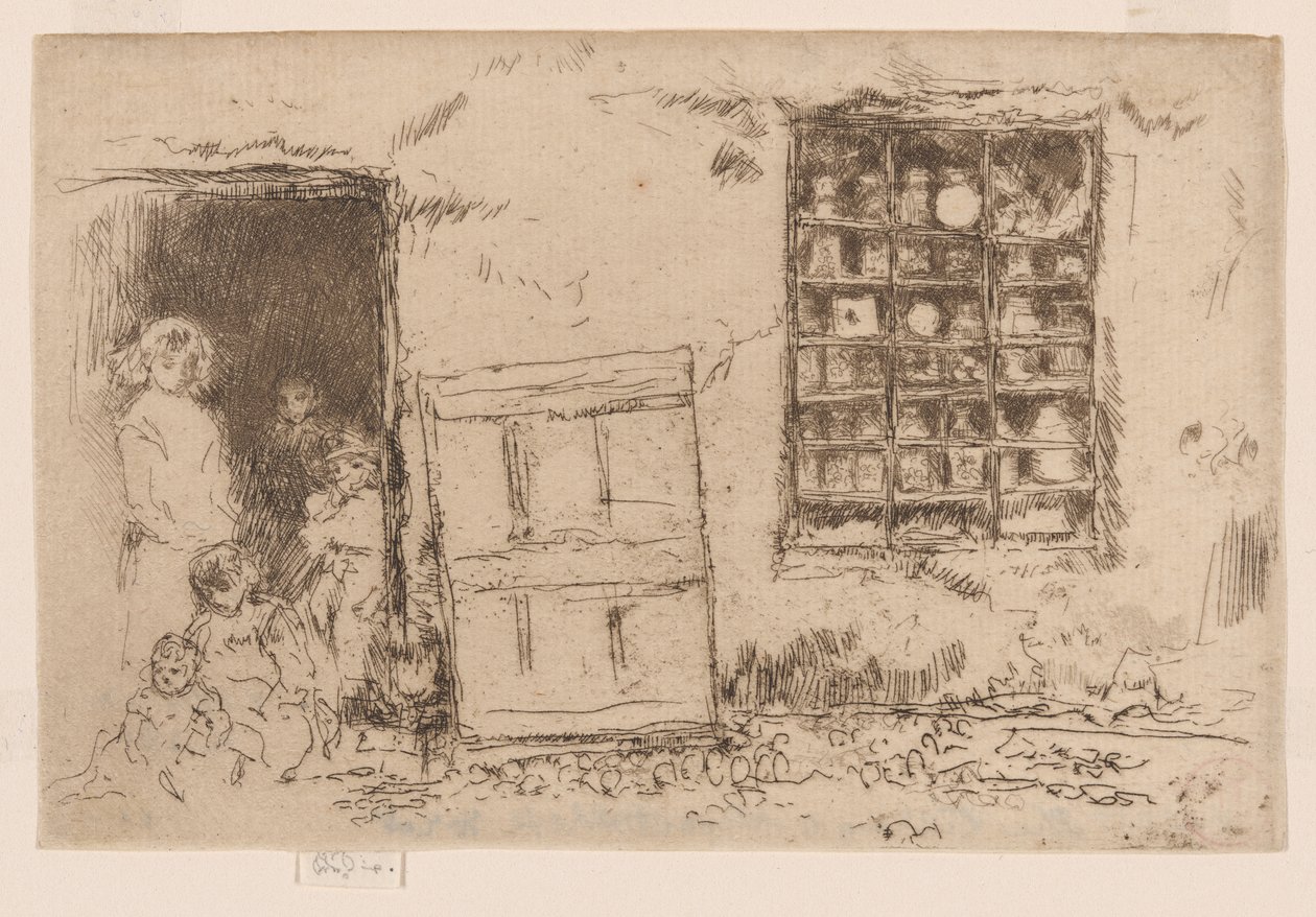 乡村甜品店，约 1884-86 年（蚀刻版画；纸上水墨） 作者 詹姆斯·阿博特·麦克尼尔·惠斯勒