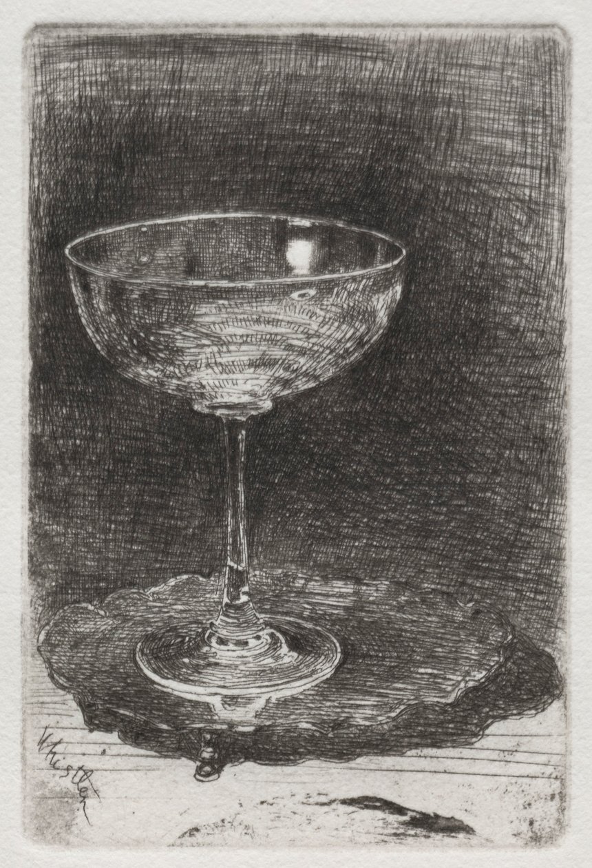 酒杯，1858年。 作者 詹姆斯·阿博特·麦克尼尔·惠斯勒