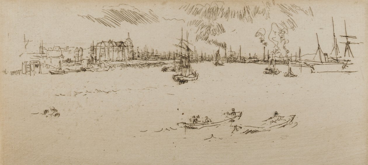 蒂尔伯里，1887年。 作者 詹姆斯·阿博特·麦克尼尔·惠斯勒