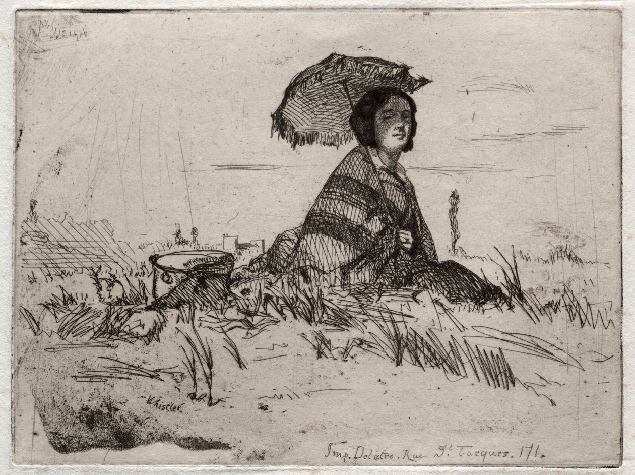 自然界的十二次蚀刻：En Plein Soleil，1858年。 作者 詹姆斯·阿博特·麦克尼尔·惠斯勒